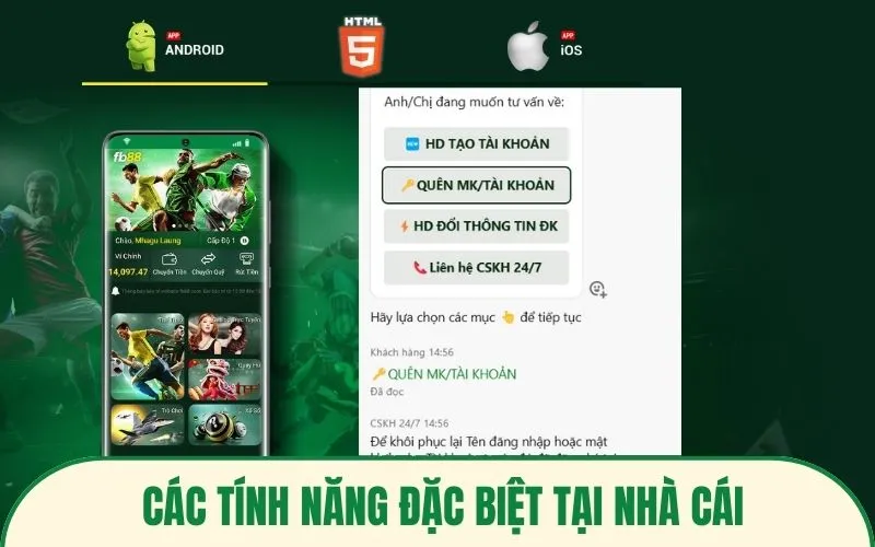 Các tính năng đặc biệt tại nhà cái